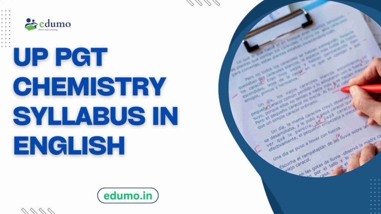 UP PGT Chemistry Syllabus in English PDF 2025 – Detailed Syllabus